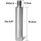 5/8" Post for Wood Lathe Tool Rest with 82MM Total Length Including M10X1.5 Thread